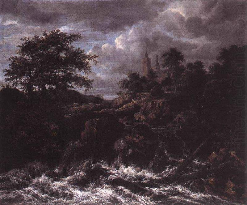 Jacob Isaacksz. van Ruisdael Waterfall by a Church china oil painting image